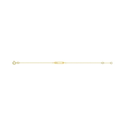Bracelet en or jaune et oxyde de zirconium