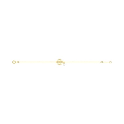 Bracelet en or jaune et perle de culture