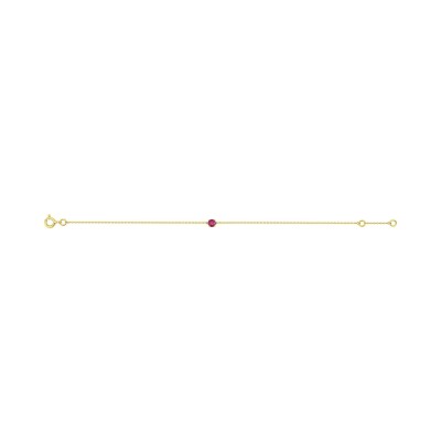 Bracelet en or jaune et rubis