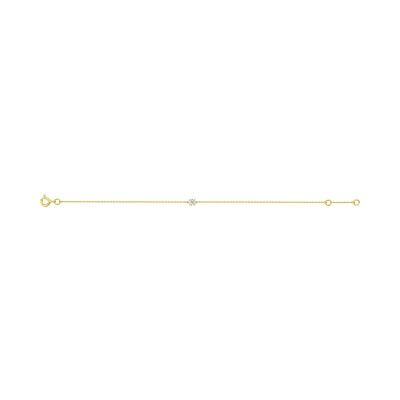 Bracelet en or jaune et oxyde de zirconium