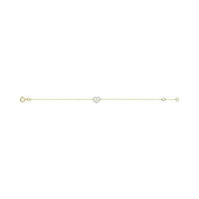 Bracelet en or jaune et oxyde de zirconium