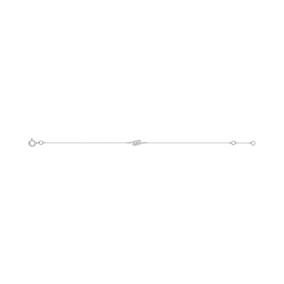 Bracelet en or blanc et oxyde de zirconium