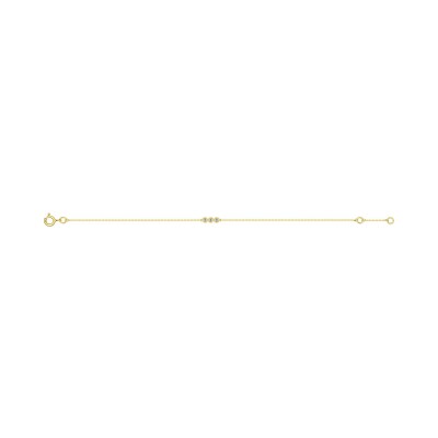 Bracelet en or jaune et oxyde de zirconium