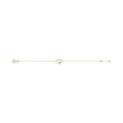 Bracelet en or jaune et émeraude