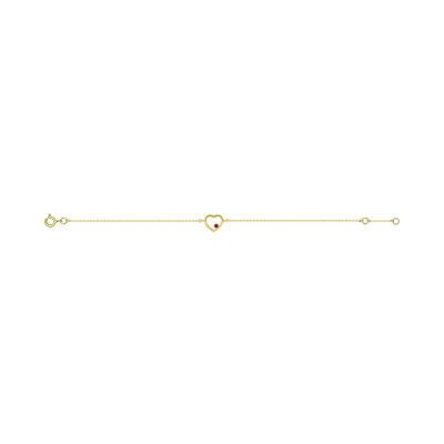 Bracelet en or jaune et rubis