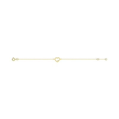 Bracelet en or jaune et oxyde de zirconium