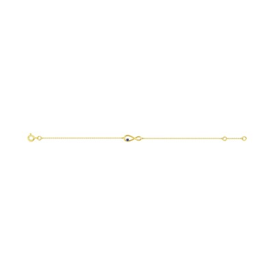 Bracelet en or jaune et saphir