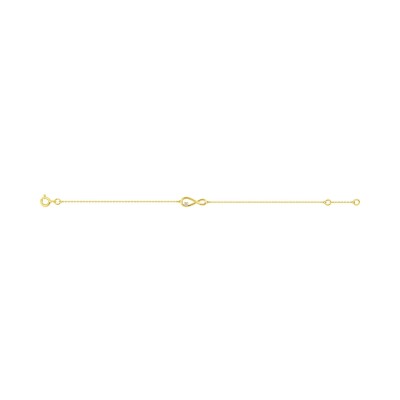 Bracelet en or jaune et oxyde de zirconium