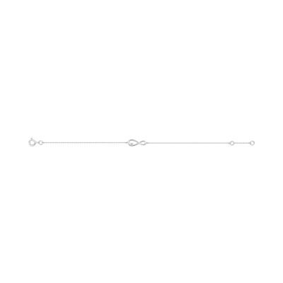 Bracelet en or blanc et oxyde de zirconium