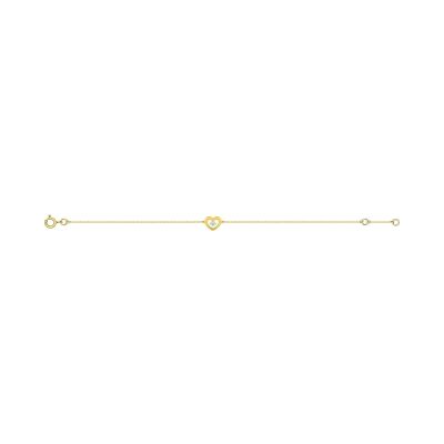 Bracelet en or jaune et oxyde de zirconium