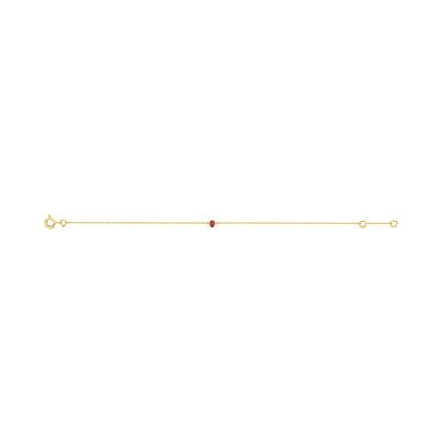 Bracelet en or jaune et rubis