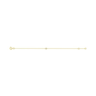 Bracelet en or jaune et oxyde de zirconium