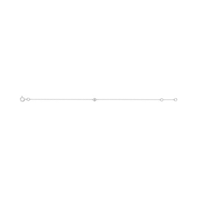 Bracelet en or blanc et oxyde de zirconium
