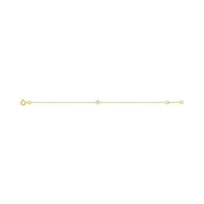 Bracelet en or jaune et oxyde de zirconium