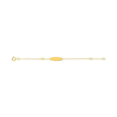 Gourmette bébé en or jaune, taille 14cm