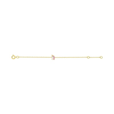 Bracelet bébé en or jaune, taille 14cm