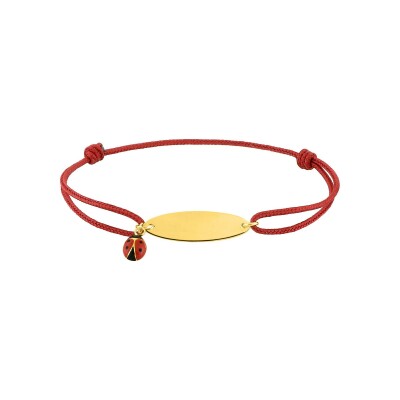 Bracelet corde à graver bébé en or jaune