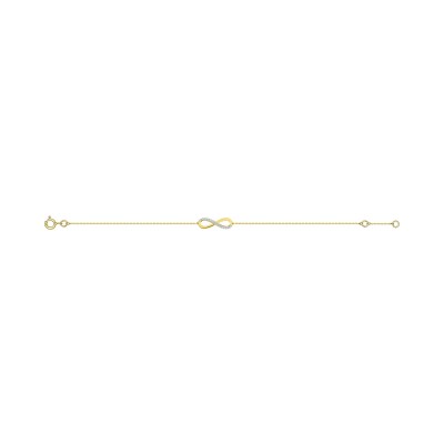 Bracelet en or jaune et oxyde de zirconium