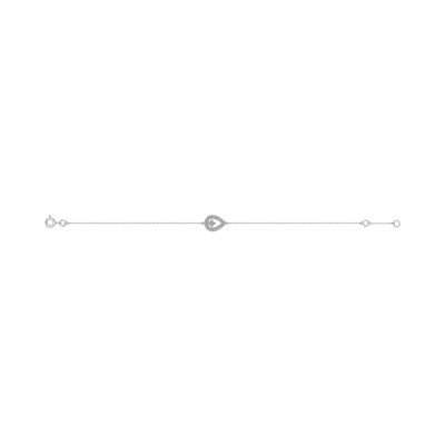 Bracelet en or blanc et oxyde de zirconium