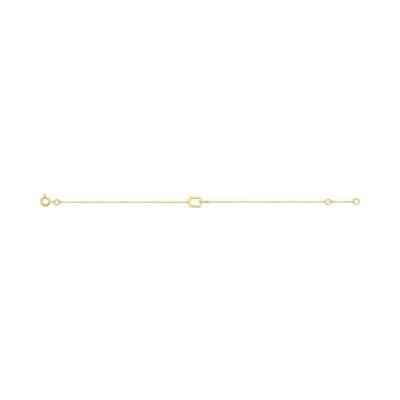 Bracelet en or jaune et diamant 0.02ct