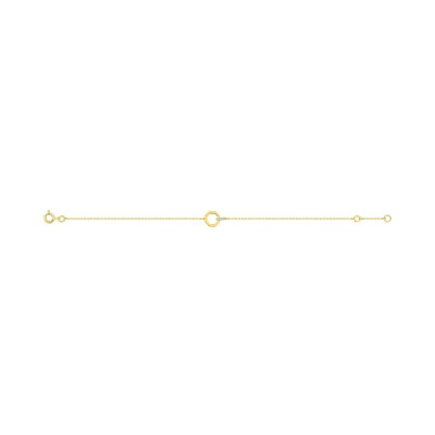 Bracelet en or jaune et diamant 0.02ct