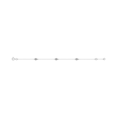 Bracelet en or blanc et oxyde de zirconium