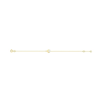 Bracelet en or jaune et perle de culture 5mm