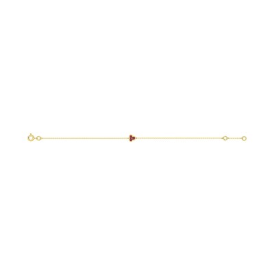 Bracelet en or jaune et rubis