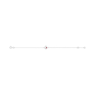 Bracelet en or blanc et rubis