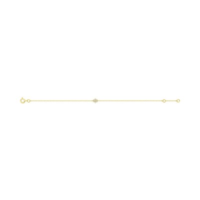 Bracelet en or jaune et diamant 0.09ct