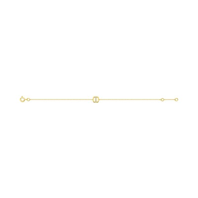 Bracelet en or jaune et oxyde de zirconium