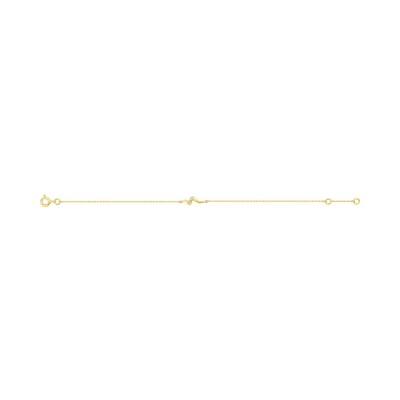 Bracelet en or jaune et diamant 0.02ct