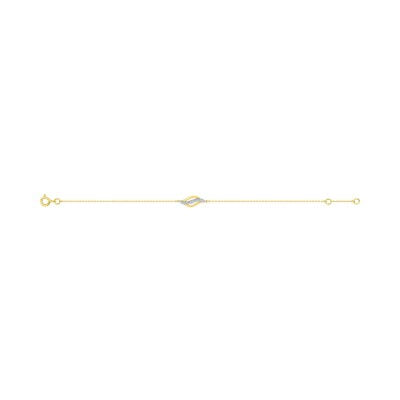 Bracelet en or jaune et diamant 0.01ct