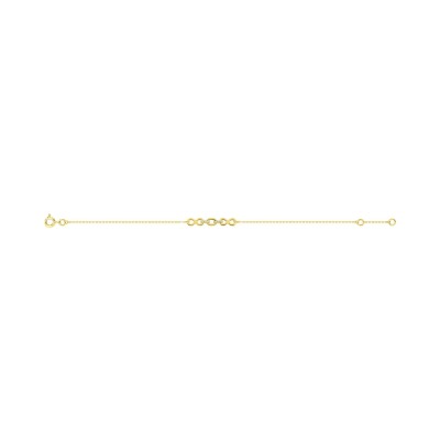 Bracelet en or jaune et oxyde de zirconium