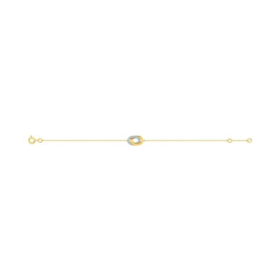 Bracelet en or jaune et diamant 0.01ct