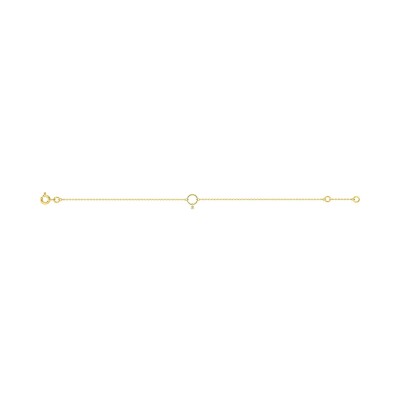 Bracelet en or jaune et diamant 0.01ct