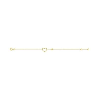 Bracelet en or jaune et diamant 0.01ct