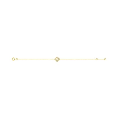 Bracelet en or jaune et oxyde de zirconium