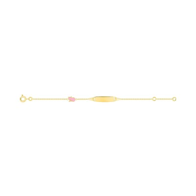 Gourmette bébé laqué en or jaune 14cm