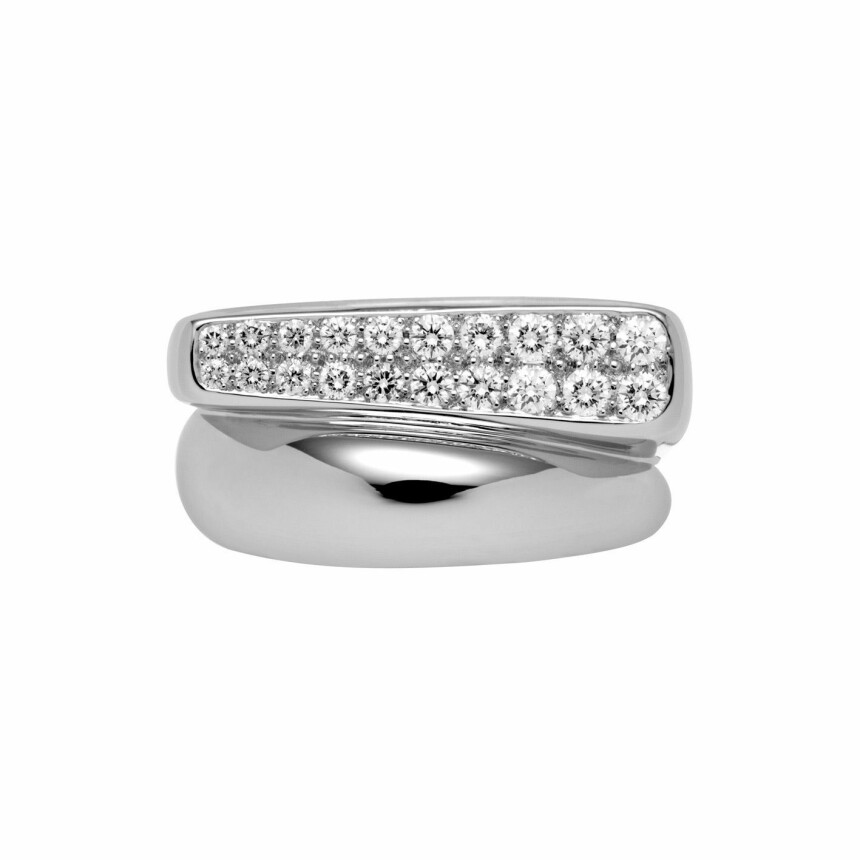 FRED Success ring, medium size, white gold, diamond