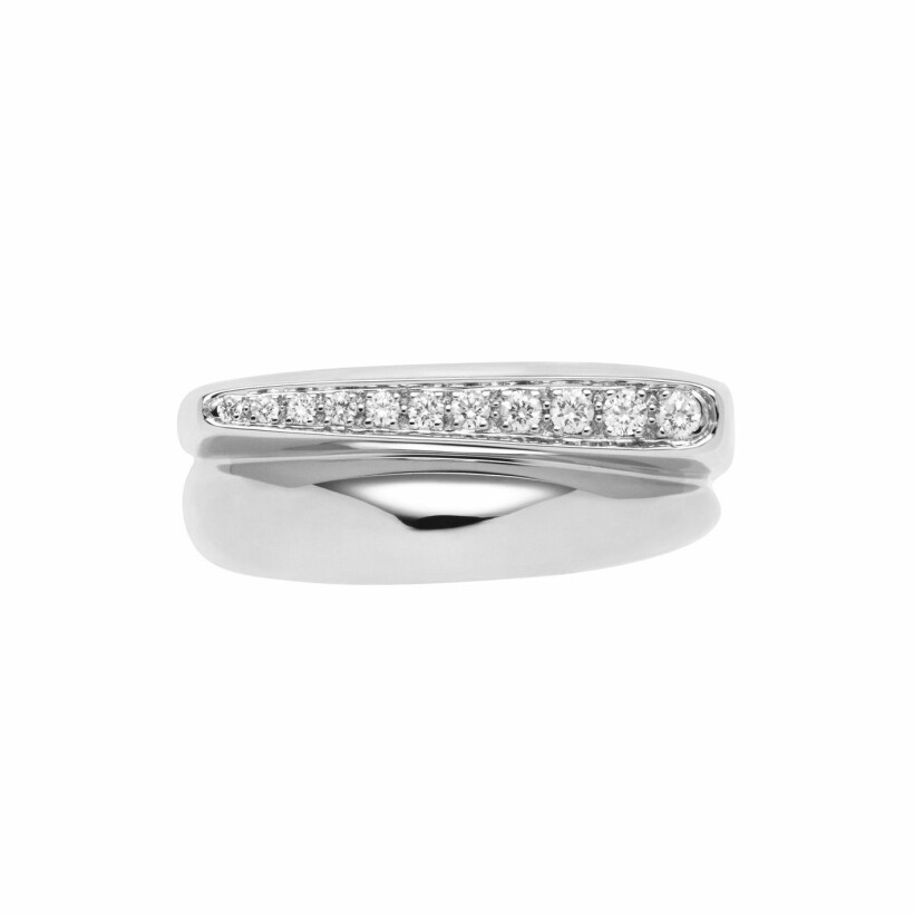 FRED Success ring, small size, white gold, diamond
