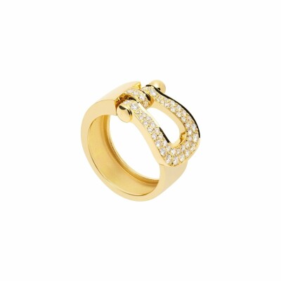 FRED Force 10 ring, yellow gold, diamonds