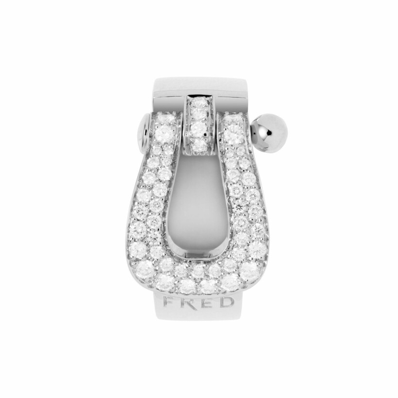 FRED Force 10 Large Model ring, white gold, diamonds