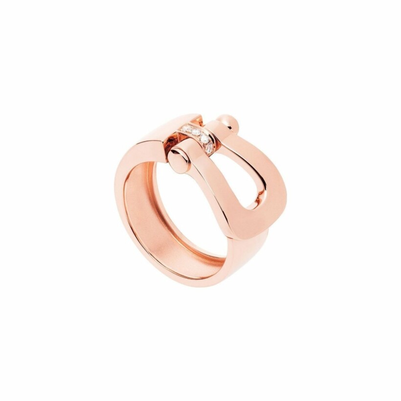 FRED Force 10 Large Model ring, rose gold, diamonds