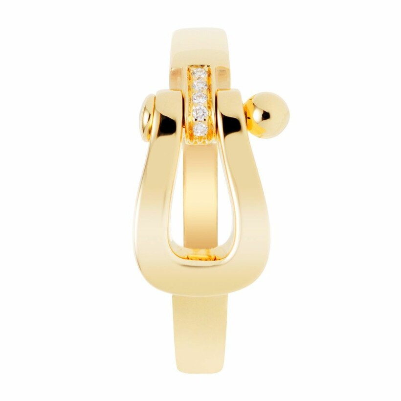 FRED Force 10 ring, yellow gold, diamonds