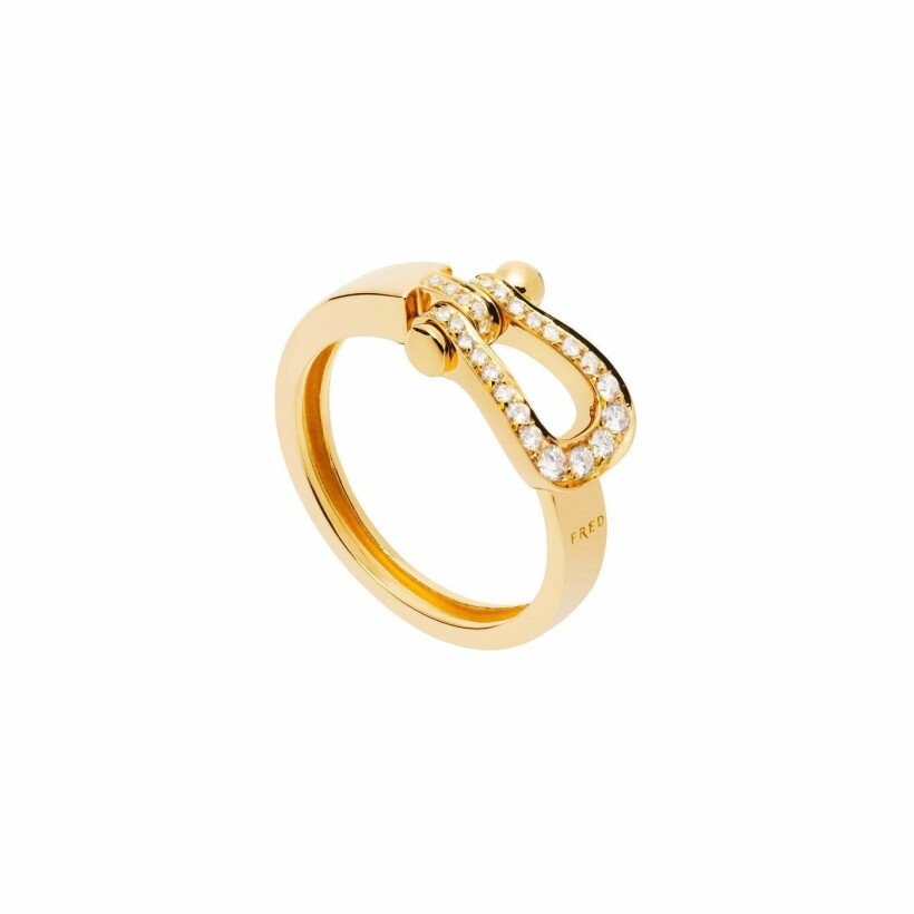 FRED Force 10 ring, medium size, yellow gold, diamond