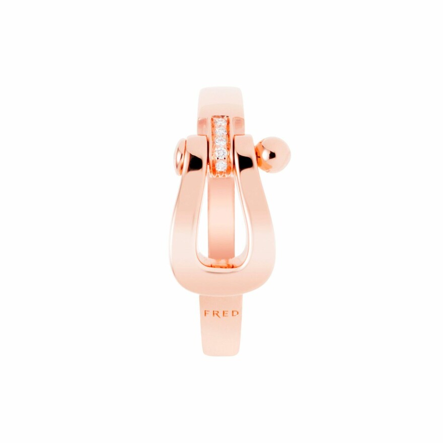 Bague FRED Force 10 Moyen Modèle en or rose et diamants