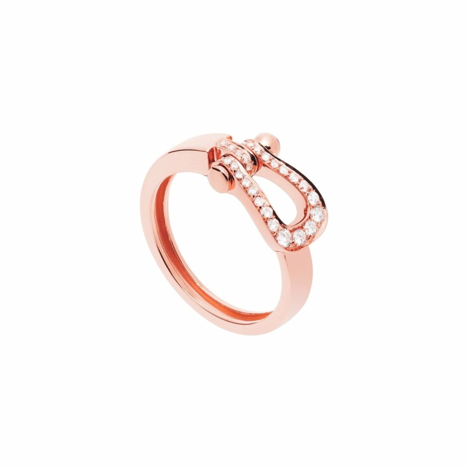 Bague FRED Force 10 MM en or rose et diamants