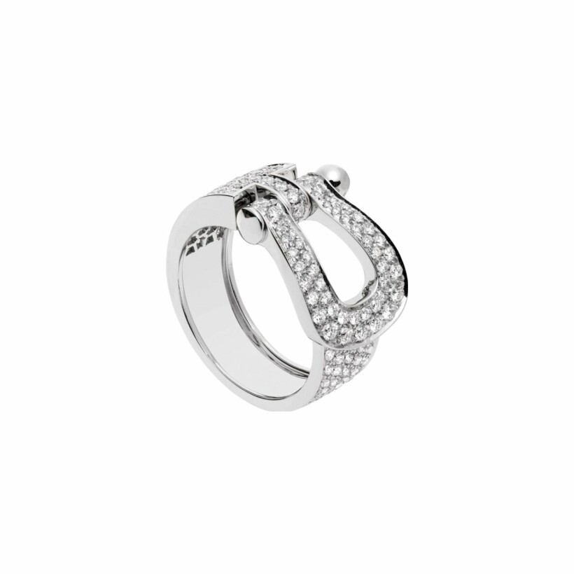 FRED Force 10 ring, white gold, diamonds