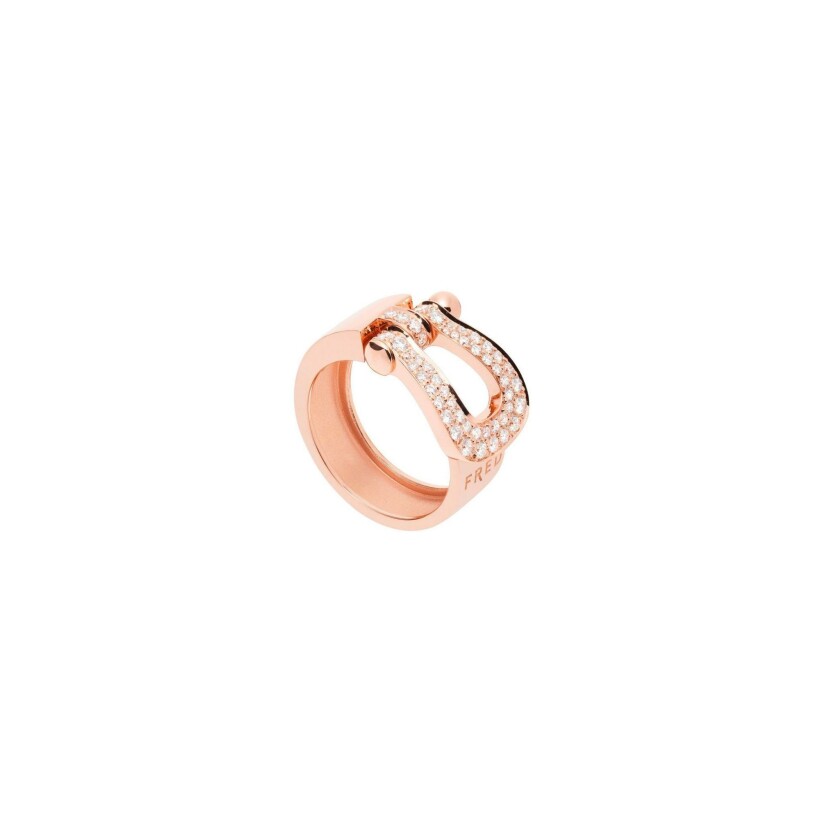 FRED Force 10 ring, large size, rose gold, diamond